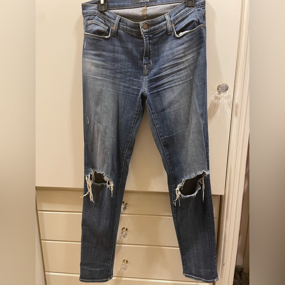 J brand frayed jeans size 28 mid rise